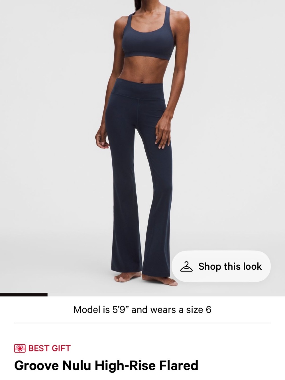 High-Rise Flared groove nulu Pants in navy